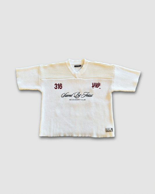 "SAVED BY JESUS" - KNIT JERSEY