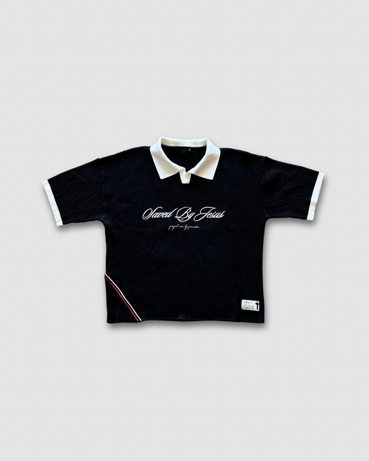 "SAVED BY JESUS" - KNIT POLO