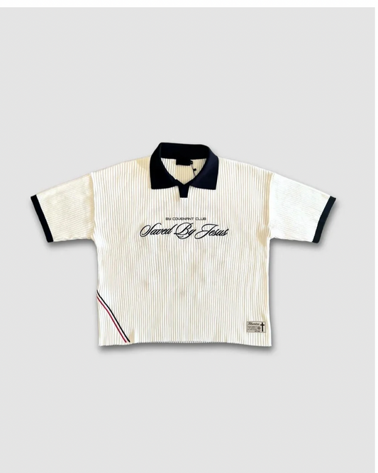 "SAVED BY JESUS" - KNIT POLO